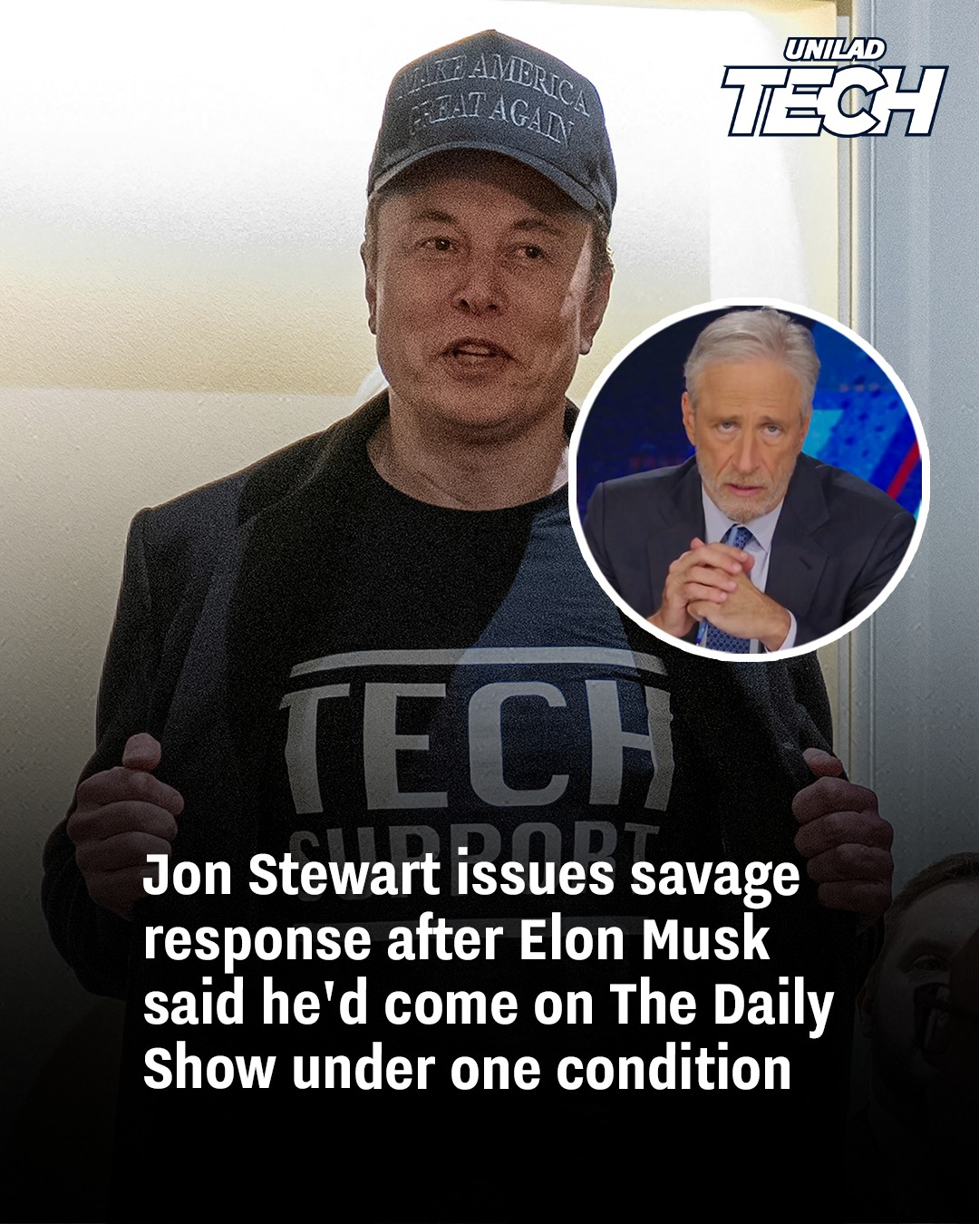 Jon Stewart issues savage response after Elon Musk said he'd come on ...